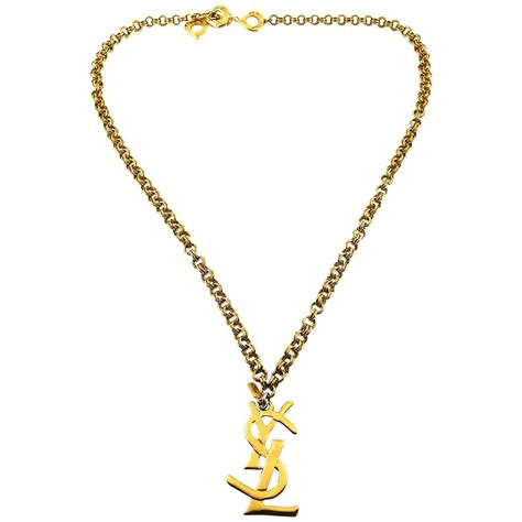 pendant ysl|saint laurent YSL necklace.